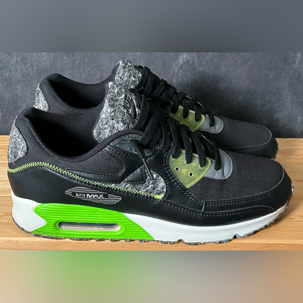 Nike Air Max 90 M2Z2 Recycled Wool Pack - Size 12 - Black Electric Green - Picture 5 of 16